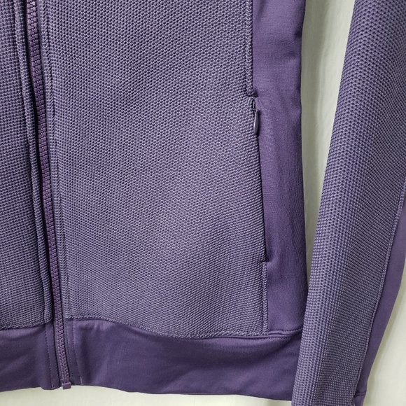 Under Armour Infared Jacket S Hoodie Thermal Waffle Knit PURPLE Cold Gear POCKET - Picture 6 of 9